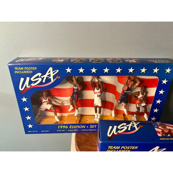 Vintage 1996 USA Basketball Starting Lineup – COMPLETE SEALED Two-Box Sets 1 & 2 - Picture 7 of 16